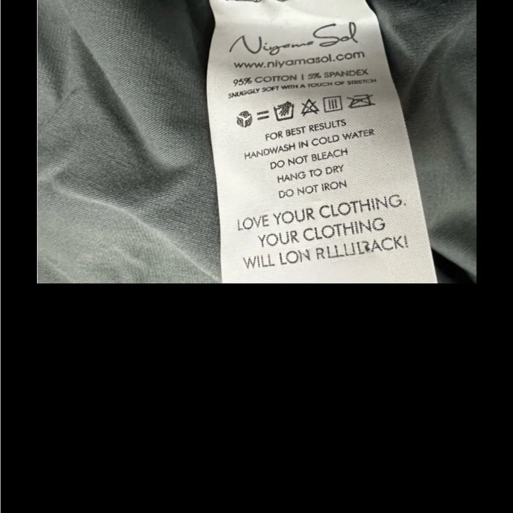 Niyama Sol Tie Tank Gray Cotton/Lycra Blend Women’s Size Small.